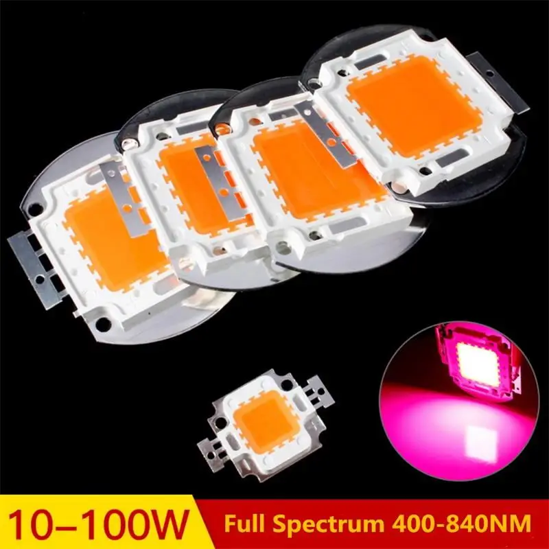 

High Power LED Chip Full Spectrum Grow Light Lamp 10W 20W 30W 50W 100W 380nm - 840nm COB Beads for Indoor Plant Growth