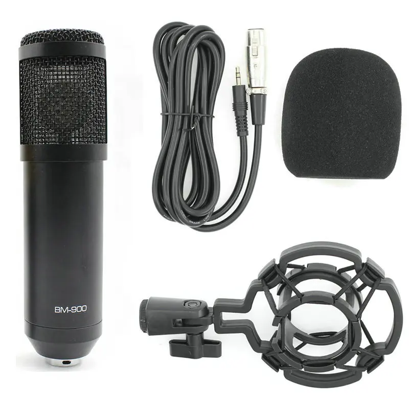 

BM 800 upgraded BM 900 Professional Studio Condenser Wired Microphone for Computer Laptop Adjustable volume reverb mikrofon