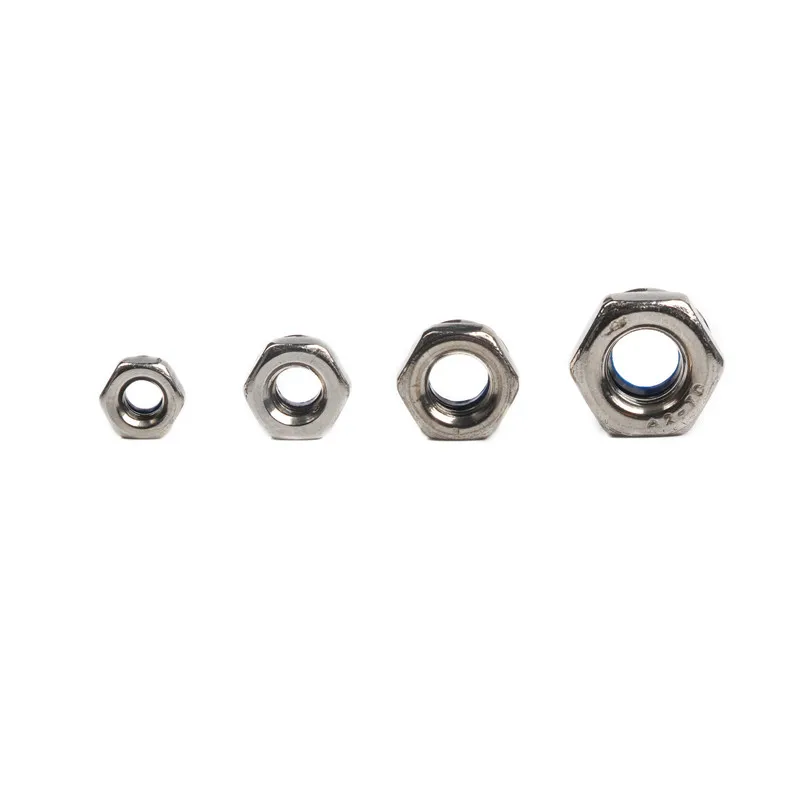 50Pcs/set M3 M4 M5 M6 DIN985 Galvanized Carbon Steel Self-locking Nut set Lock Nut Locknut Slip Hex Nut