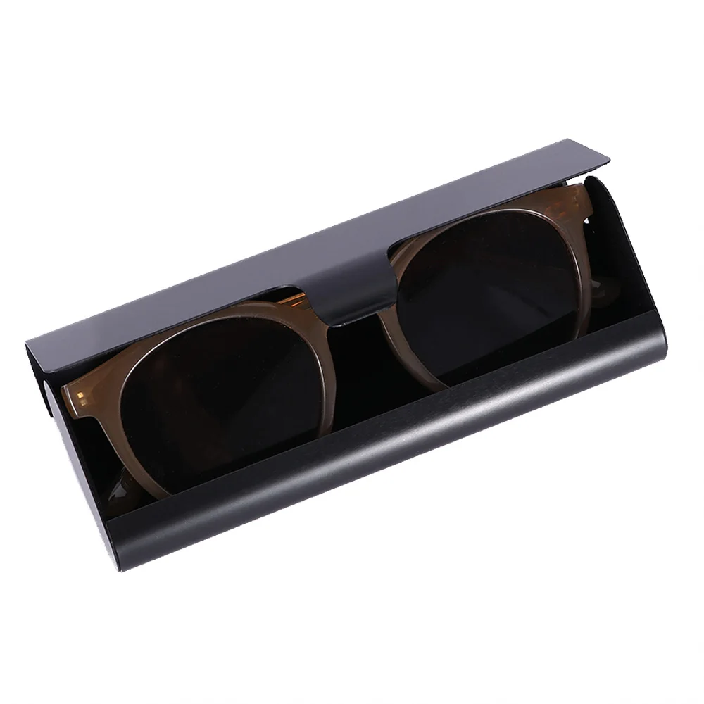 1Pcs Slim Matte Hard Metal/Plastic Spectacles Glasses Protection Black Silver Eyeglasses Case Travel Portable Holder Box Gifts