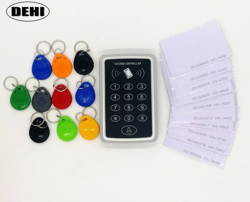 

125KHz RFID Access Control System + 100pcs RFID Tags ( or Cards ) Security Proximity Entry Door Lock Strong Anti-jamming