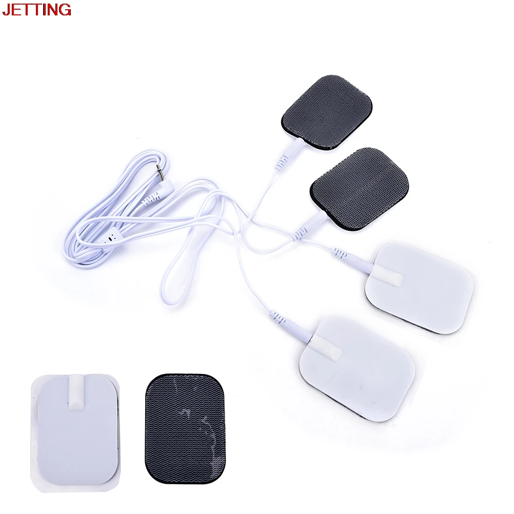 

4Pcs Replacement Pad for Massage stick Tens Units Electrodes Pads + 1Pc Wires Cable