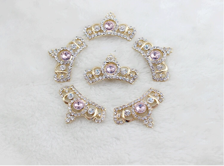 

Free Shipping Wholesale 30pcs/lot 27x43mm' Rhinestone Flatback Button crown Button For Wedding Invitation MUGE100