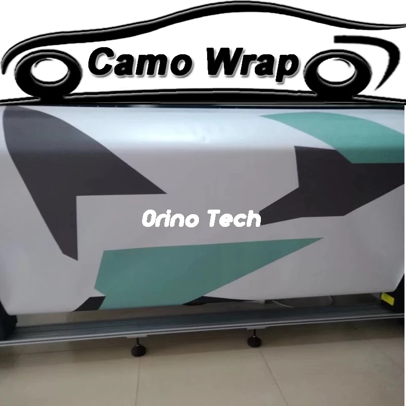 

Jumbo Black Lake Blue White Vinyl Film Roll Camouflage Car Styling Motorcycle Truck Car Body Sticker Wrap Foil Air Bubble Free