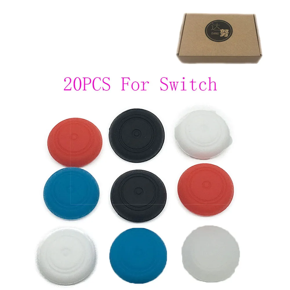 20 قطعة سيليكون متحكم الأصابع xbox one قبعات لنينتندو التبديل تحكم المقود القبضات لعبة اكسسوارات