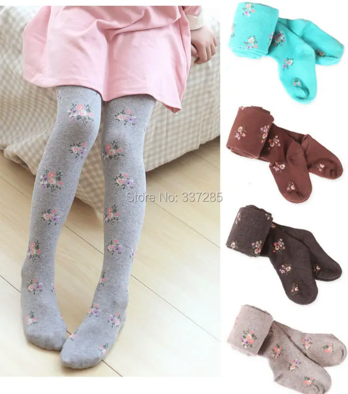 children thick warm tights for girls children cotton candy color dancing kids baby girls pantyhose knitted cotton cute tights