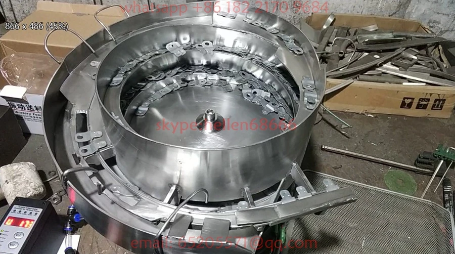 vibratory bowl feeder for metal slice,SUS304 automatic cap vibrate bowl feeder_430mm customizable