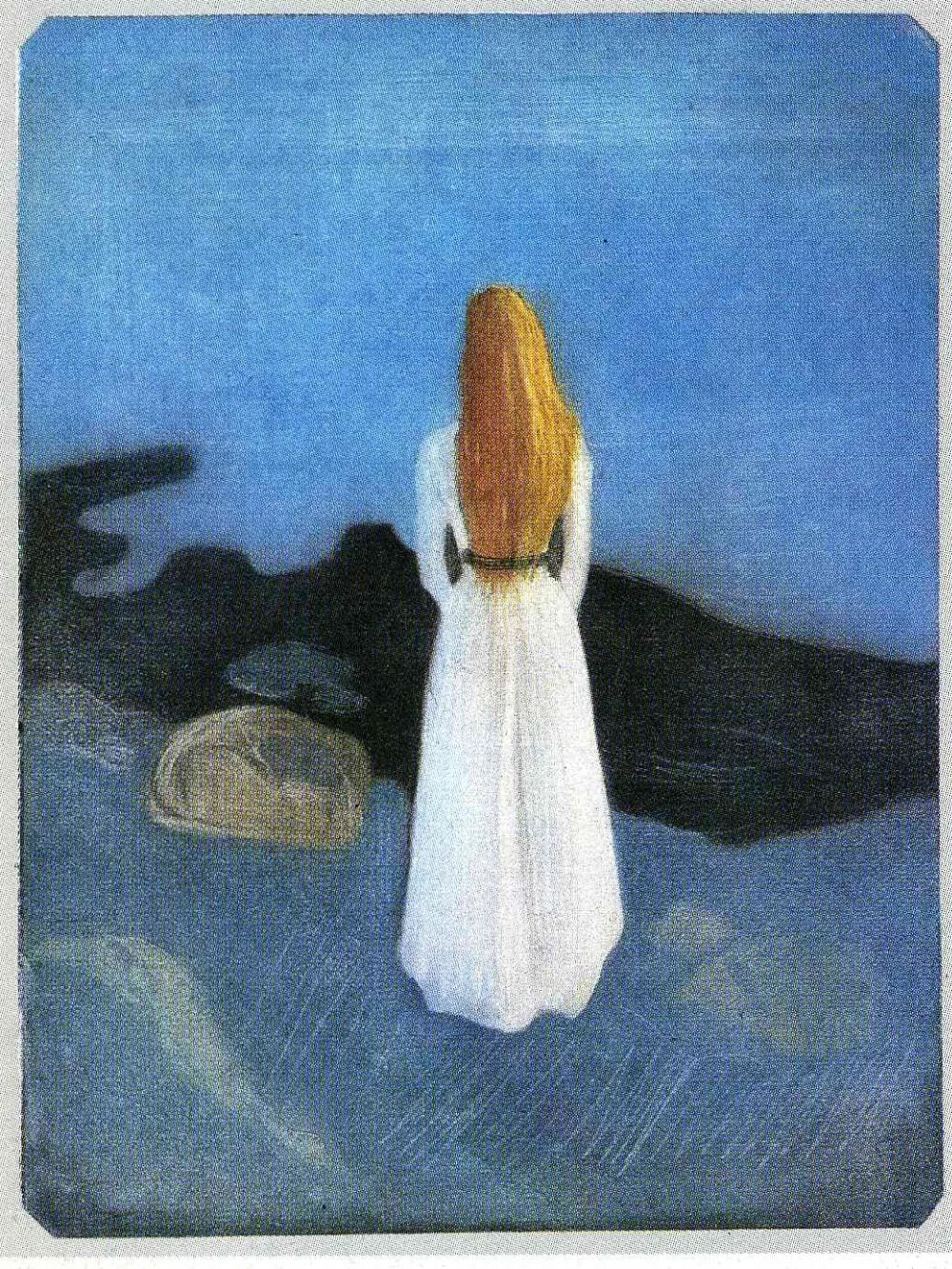 

Oil Painting Reproduction on Linen Canvas,young-woman-on-the-shore-1896 by Edvard Munch,100% handmade,abstract oil painting