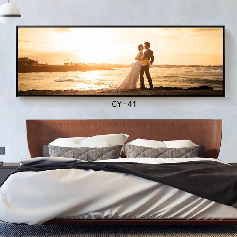 Wall Art Picture Living Room HD 1 Panel Romantic Couple Walk On Beach Sunset View Home Decor Poster Modern Print Painting