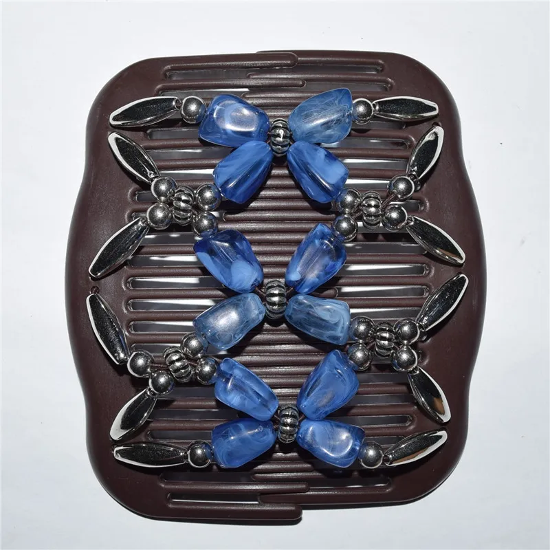 standard comb blue silver rose  beads 20pcs/lot magic comb