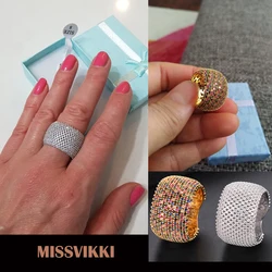 Missvikki Luxury Noble Ring Natural Cubic Zirconia Fine Fashion Stone Jewelry For Women's Best Gift New Design Charm Luxury