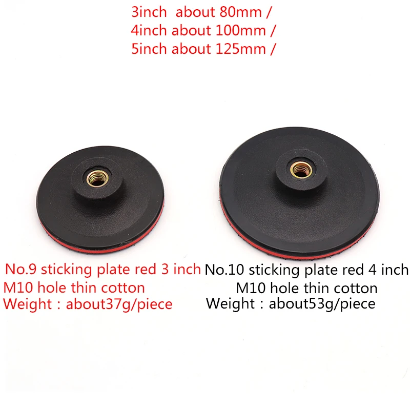 1pcs 3/4/5/6inch Thread Flocking Sandpaper Sucker Pad M10 M14 M16 Self-adhesion Sanding Disc Backing Pad Power Sander Parts