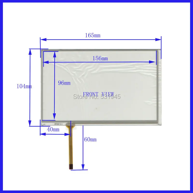 

5PCS/Lot 165mm*104mm XWT269 165*104 7 -inch resistive touchscreen display on the outside flat screen handwriting AT070TN83