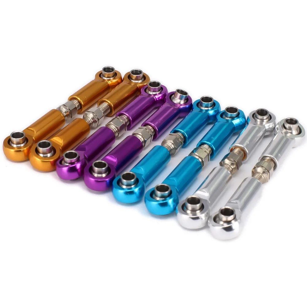 Aluminum Adjustable Servo Linkage Pulling Steering Rods Arms M3 Thread 2.5mm Hole 42-52mm Long For 1/10 RC Car Hop-Up Parts HSP