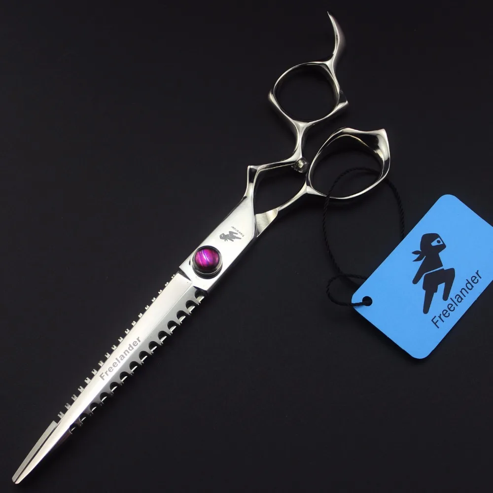 Freelander 7.0 inch curved handle imported high-end hairdressing scissors for pet grooming scissors