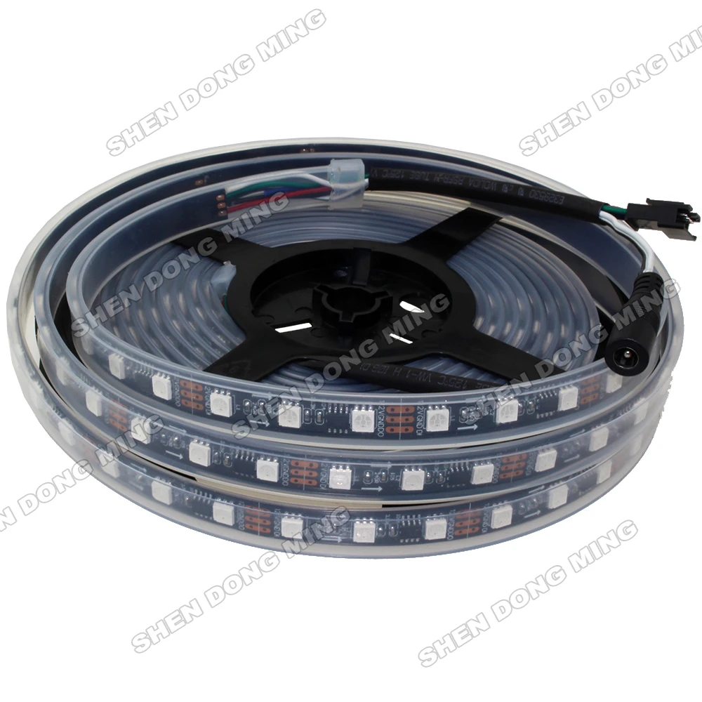 50m RGB aluminium led strip WS2811 300led/5m 20IC Flexible digital led ribbon  IP67TV Background led strip lights for kitchen