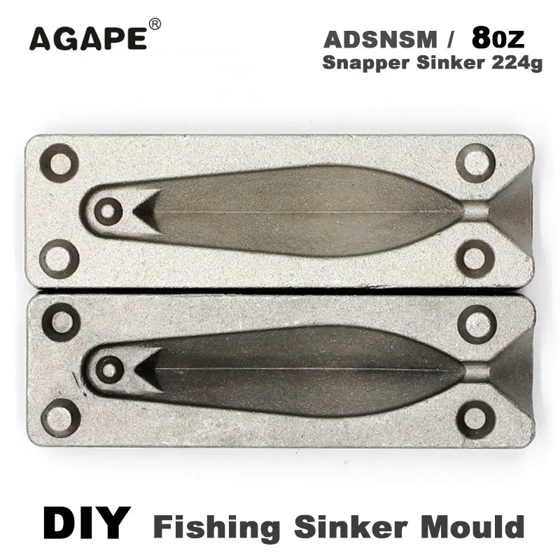 Agape DIY Fishing Snapper Sinker mold ADSNSM/8oz Snapper Sinker 224g 1 cavità