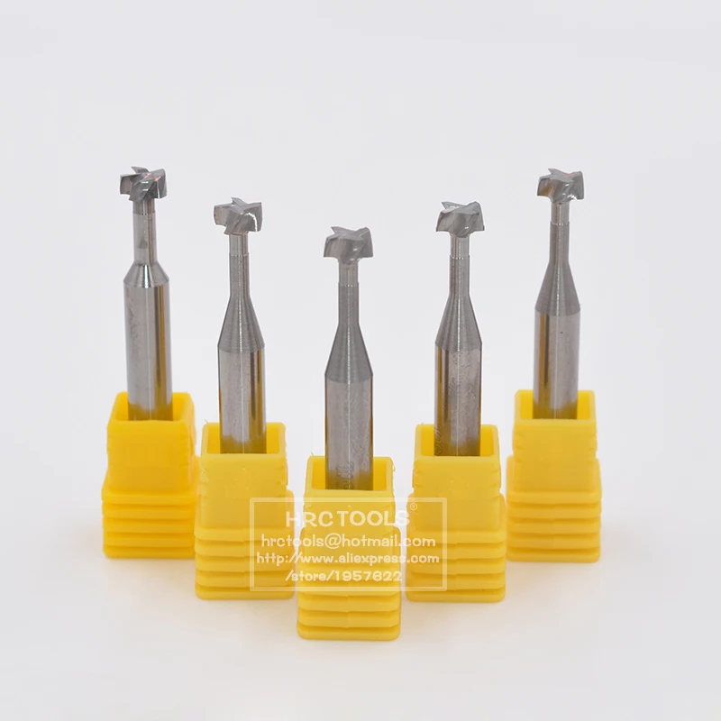 1pcs Shank 6mm/8mm/10mm/12mm HRC55 T Type Slotting Milling Cutter CNC Router Bits Grooving Tools