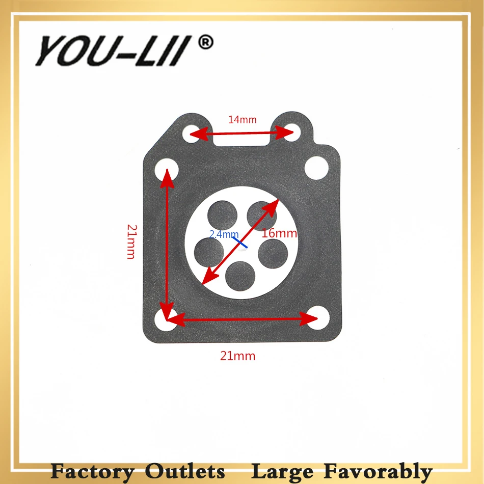 YOULII 1pc Metering Diaphragm WALBRO WA WT WY WYJ WYK WYL WYM WYP WZ Carburetor Zenoah 2500 3800 4500 Chainsaw Repair Parts