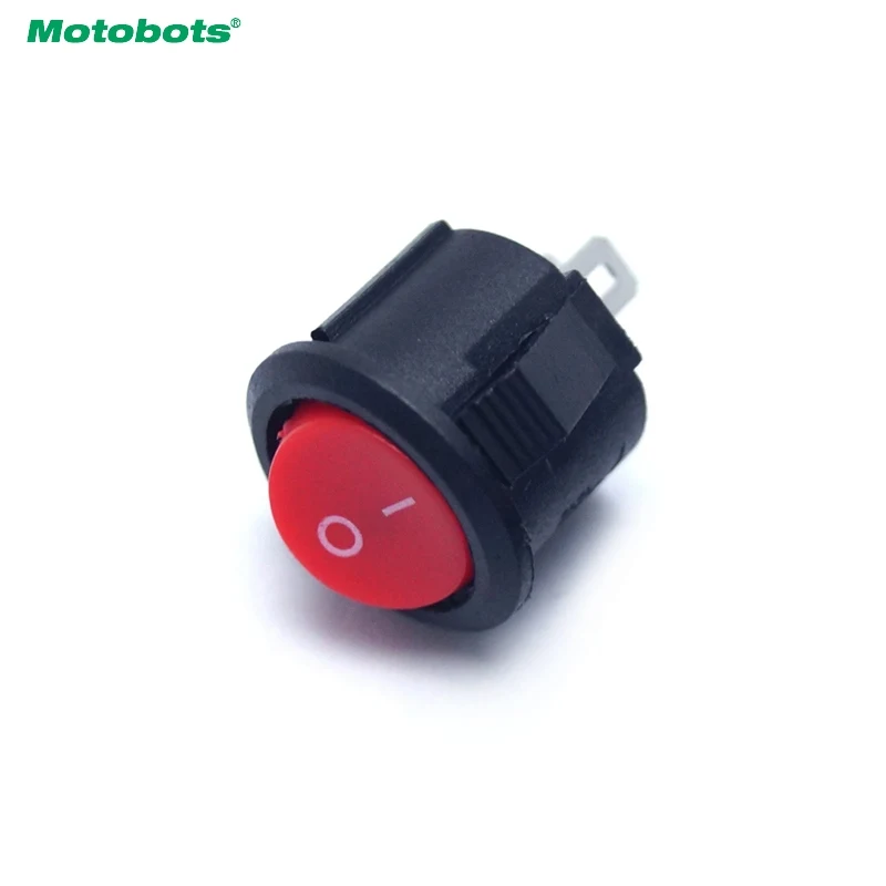 MOTOBOTS 1pc 2-Pin 16.5mm Dia Round Button 3A/250V 6A/125V Car/Auto/Boat Rocker SPST Switch ON/OFF #CA4700