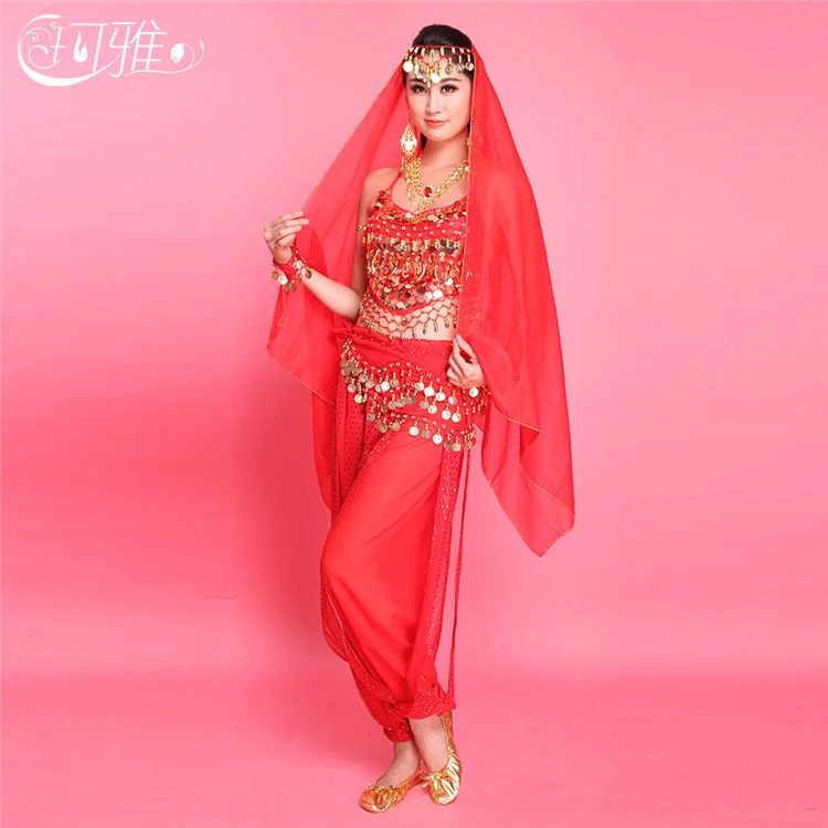 Belly Dance Pants+Top+ Belt Women Belly Dance Costumes Set Bollywood Dress Belly Dance Dress Performance Cloth Indian 6 Colors