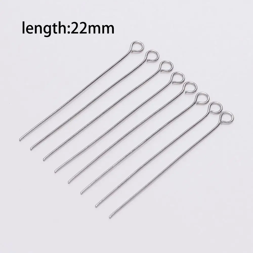 100 stks roestvrij staal oog nietstiften metalen oogspelden voor sieraden maken bevindingen diy oorbellen hanger sieraden pinnen benodigdheden - afbeelding 1