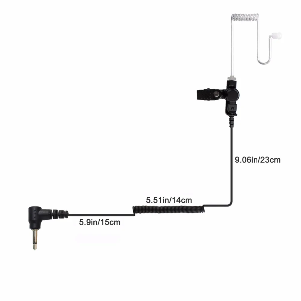 Retevis 3.5mm Audio Plug With Acoustic Tube Earpiece Listen/Receiver Only Headset For Motorola Walkie Talkie/Speaker Mic C9049A