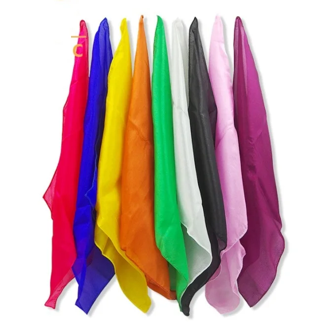 9 Colors 30*30cm Colorful Silk Scarf Magic Tricks Learning & education Magic silk for close up magic prop YH1721