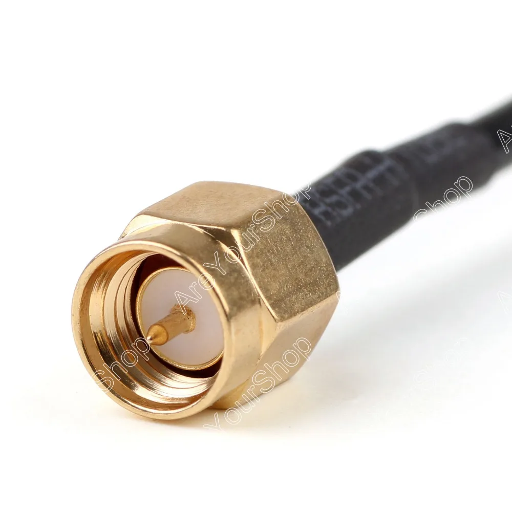 Areyourshop Sale 10m RG174 Cable SMA Male Plug To SMA Female Jack Bulkhead Coax Pigtail