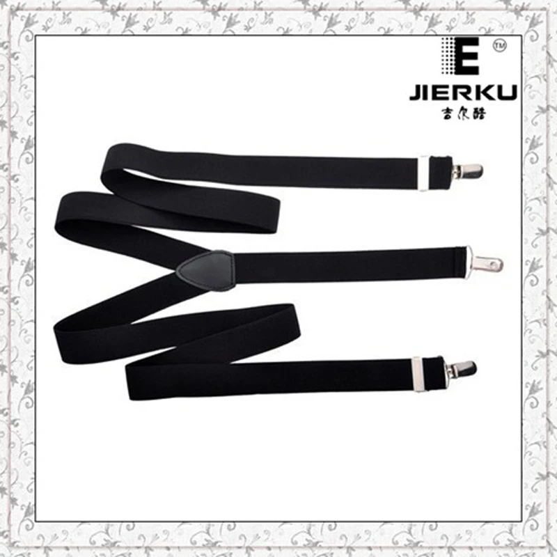 JIERKU Suspendersผู้หญิงจัดฟันหนัง3คลิปSuspensorioแฟชั่นกางเกงสาย2.5*100เซนติเมตรJK3C03