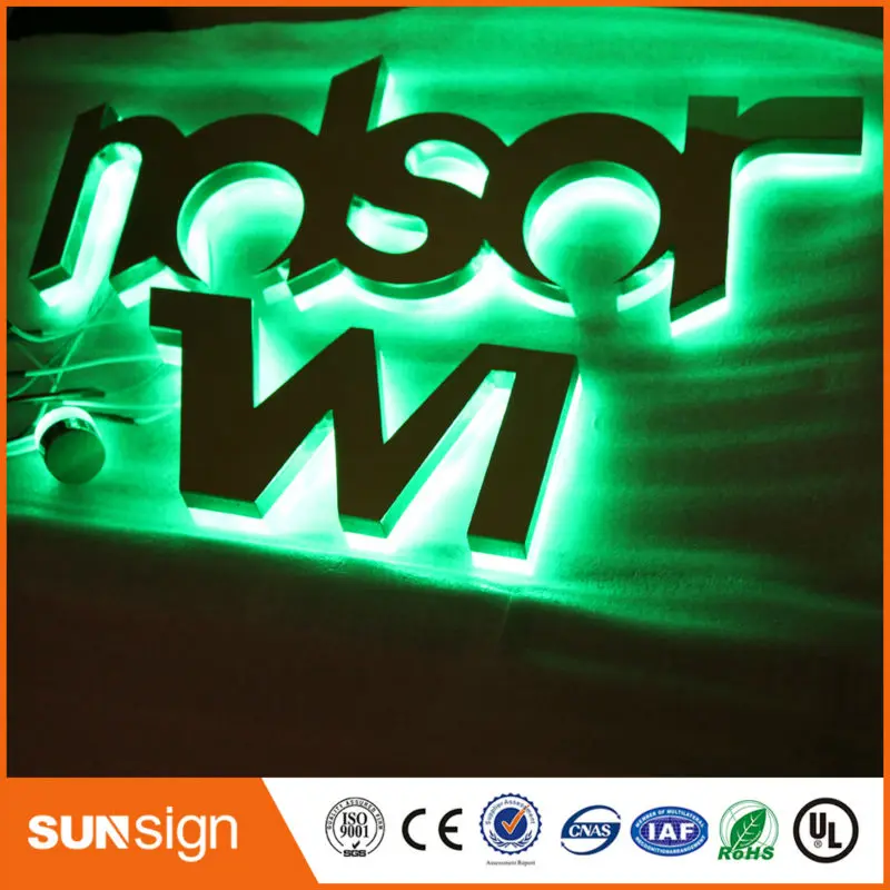 Custom RGB led backlit illuminated letters font