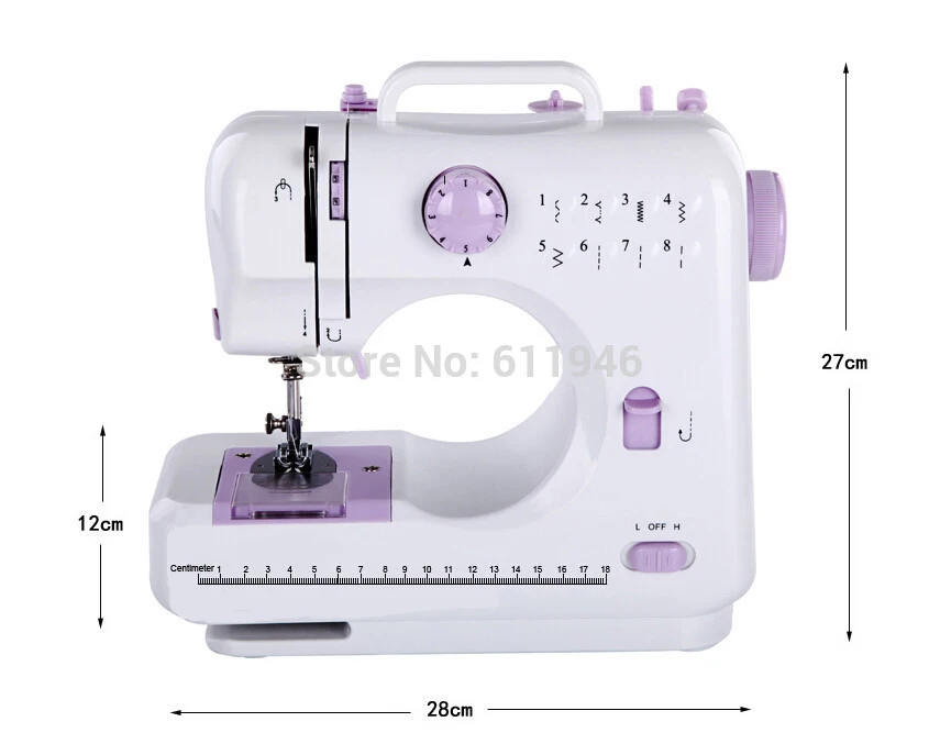 1PC 505A Multi-function 8 Kinds of Trajectory Mini Electric Sewing Machine Replaceable Presser Foot