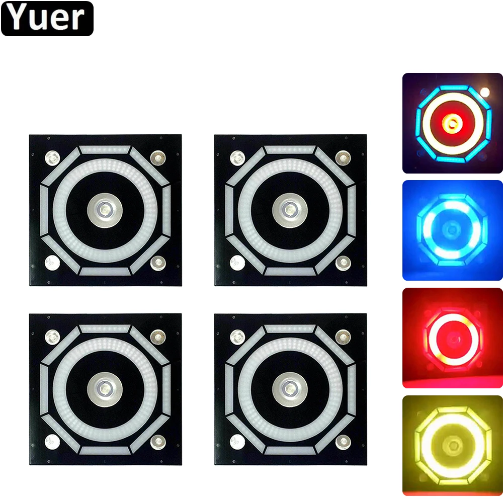 4Pcs/Lot 240 LED Halo Pixels Background Light RGB Music Sound Control Strobe Speed Adjustable For Stage Disco DJ Bar Party Club