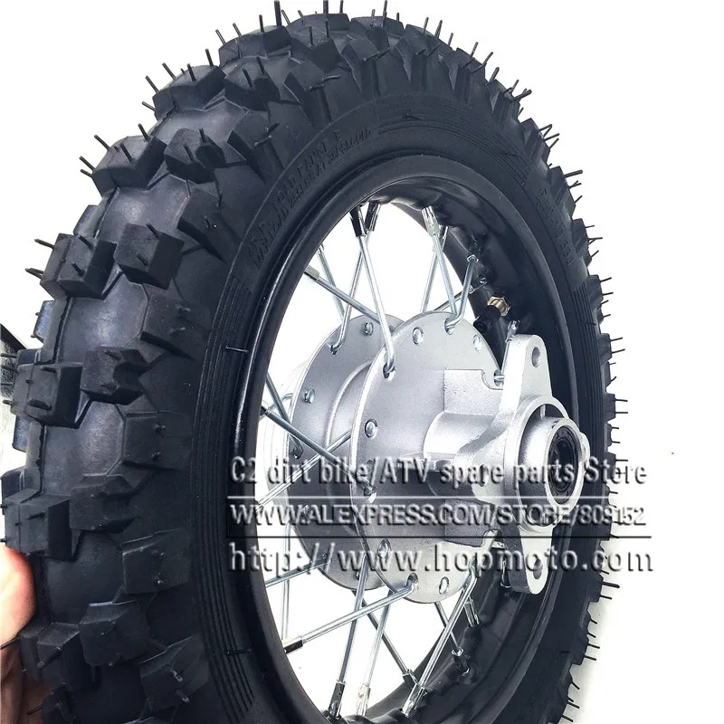 2.50 - 10inch Rear Tyres Steel Rims Drum Brake Wheels Rims Hub CRF50  Kayo Chinese Dirt Pit Bike motorcycle Mini Bike