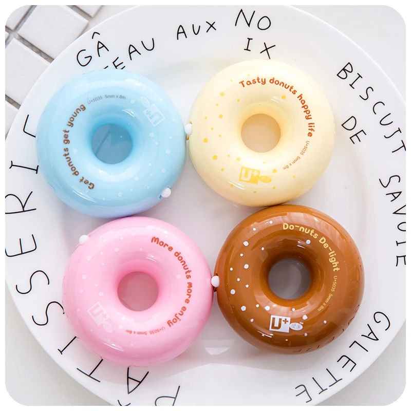 Candy Donut correction tape 5mm*8m white correcting Stationery Office accessories School supplies corretivo escolar F494