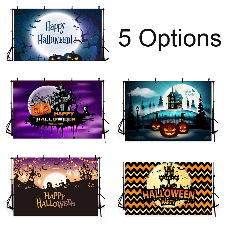 

Photography Backdrops Cartoon Halloween Backdrop Castle Festival Children Photography BackdropHalloween Pumpkin photocall