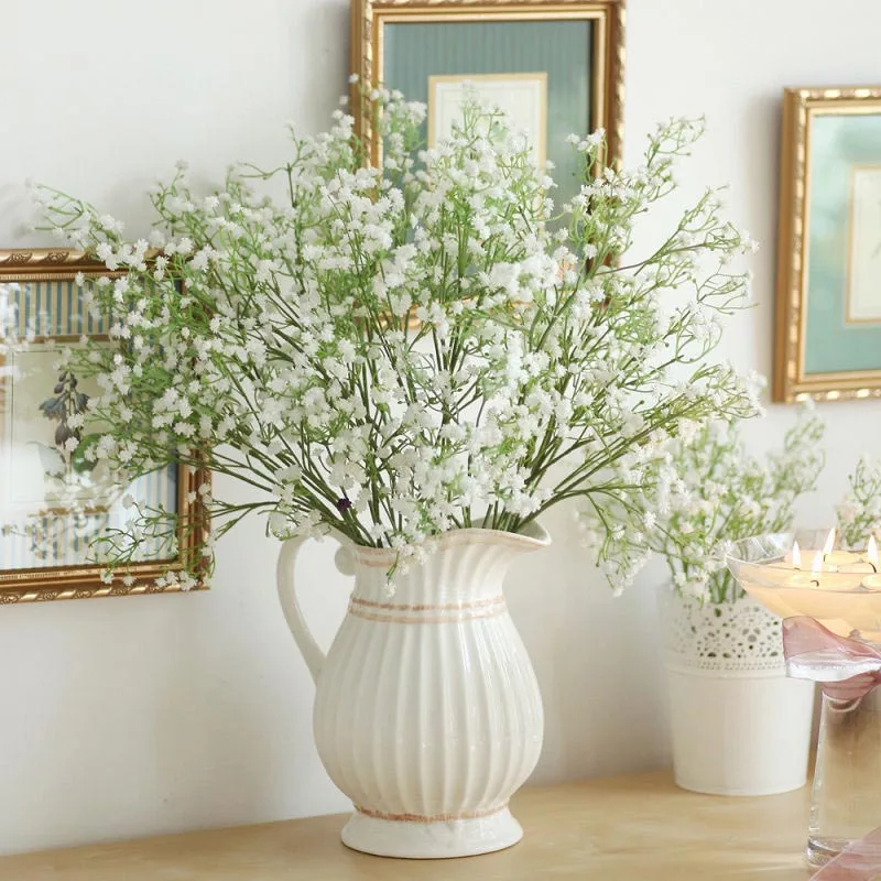 DIY 1pc Artificial Baby's Breath Gypsophila Silk Flowers Bouquet Wedding Home Decor