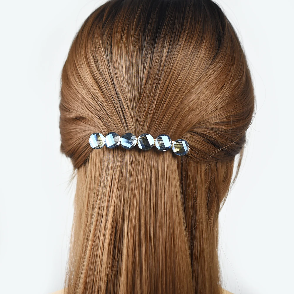 Vintage strass cabelo clipes para mulheres, cristal presilhas, bonito cabelo pin, headwear, acessórios