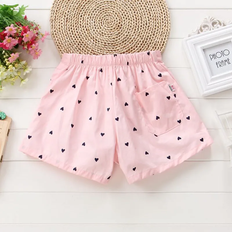 New Arrival Navy Pink Green Color Baby girls shorts Print children shorts kids shorts for girls clothes toddler girl clothing