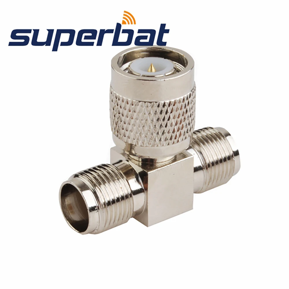 

Superbat TNC Male to Dual Female "T" Type RF Splitter Adapter - 3 Way Coaxial Tee Connector, Free Hanging