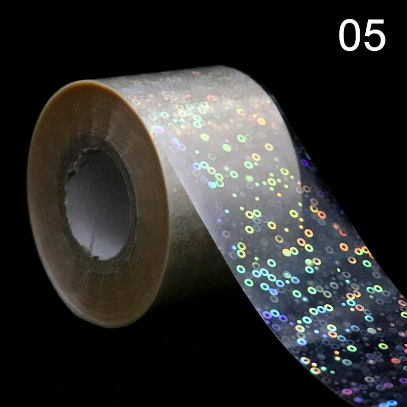 1Roll Holographic Starry Sky Nail Foils Transparent Laser Point Nail Art Transfer Stickers Decals Manicure Decorations