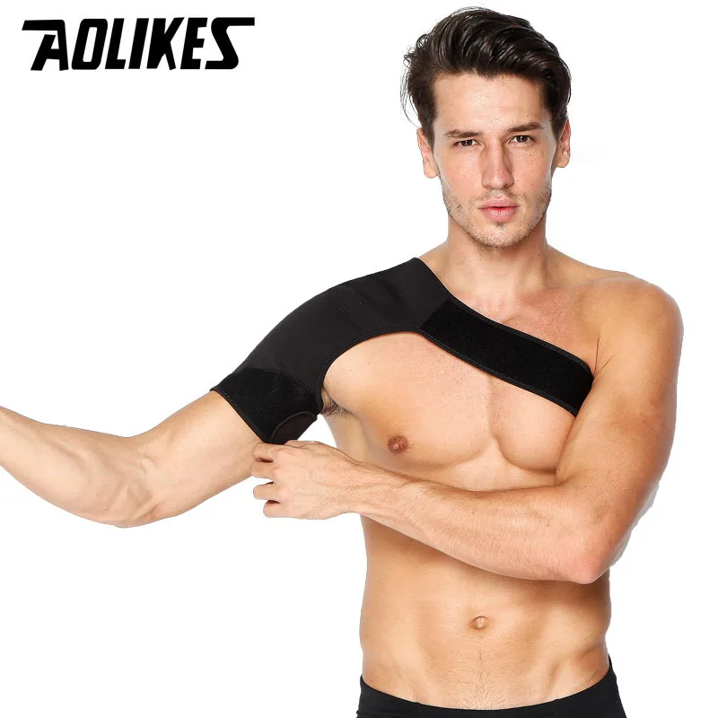 AOLOKES supporto per spalla Brace Wrap Protector braccio destro/sinistro dolore articolare lesioni tracolla Tennis attrezzature per l\'allenamento