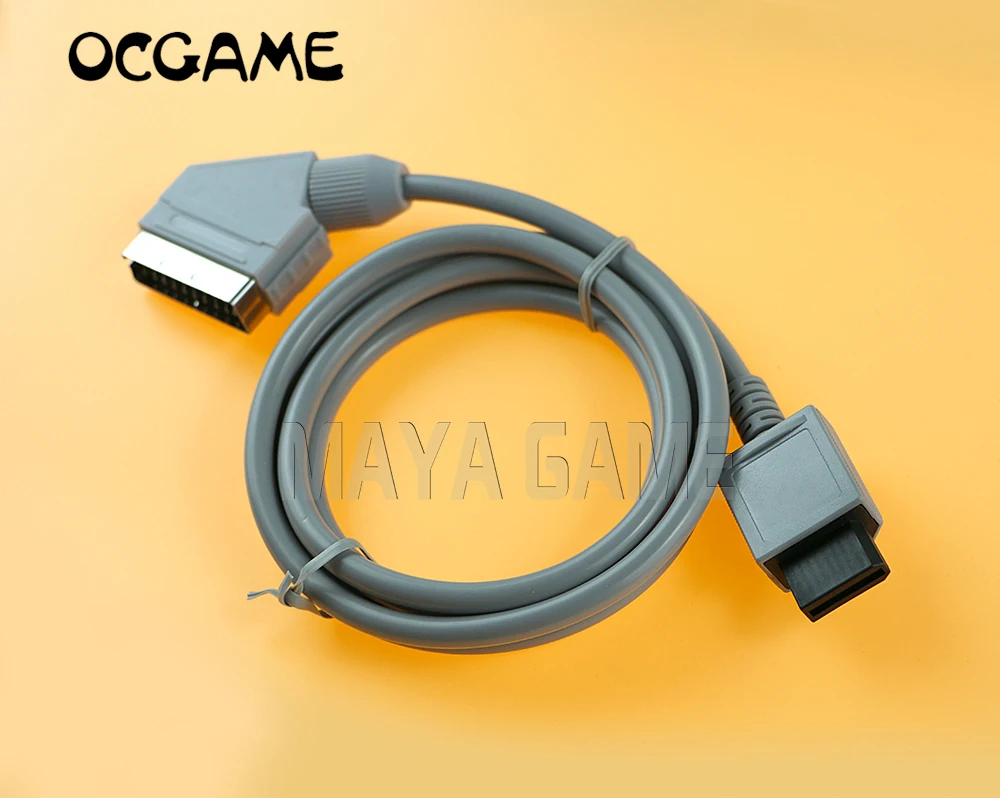 

OCGAME For Wii WIIU WII U consoles RGB SCART cable Video HD AV HDTV LEAD Cord in Video games 1.8M length NTSC 12pcs/lot