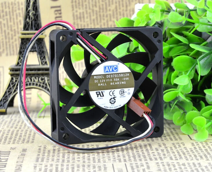 DE07015B12H 12V 0.50A 7CM genuine 70*70*15 3 line CPU high air fan