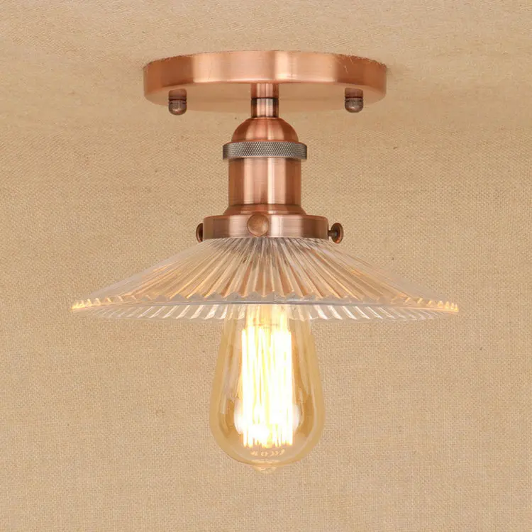 

IWHD Glass LED Lamp Kitchen LED Ceiling Light Vintage Bedroom Plafondlamp Living Room Lampara Techo Home Lighting Fixtures