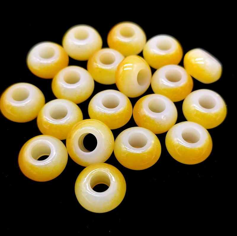 حبات كبيرة لصنع الخرز ، قلادة سوار تصنعها بنفسك ، مساحة دائرة بيضاوية ، مجوهرات 15 × 9 ، 12 #4