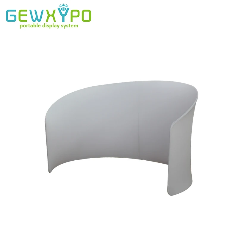 Exhibition Booth Semi-Circle Shape Portable Tension Fabric Aluminum Display Stand With White Or Black Color Cover(Include Frame)