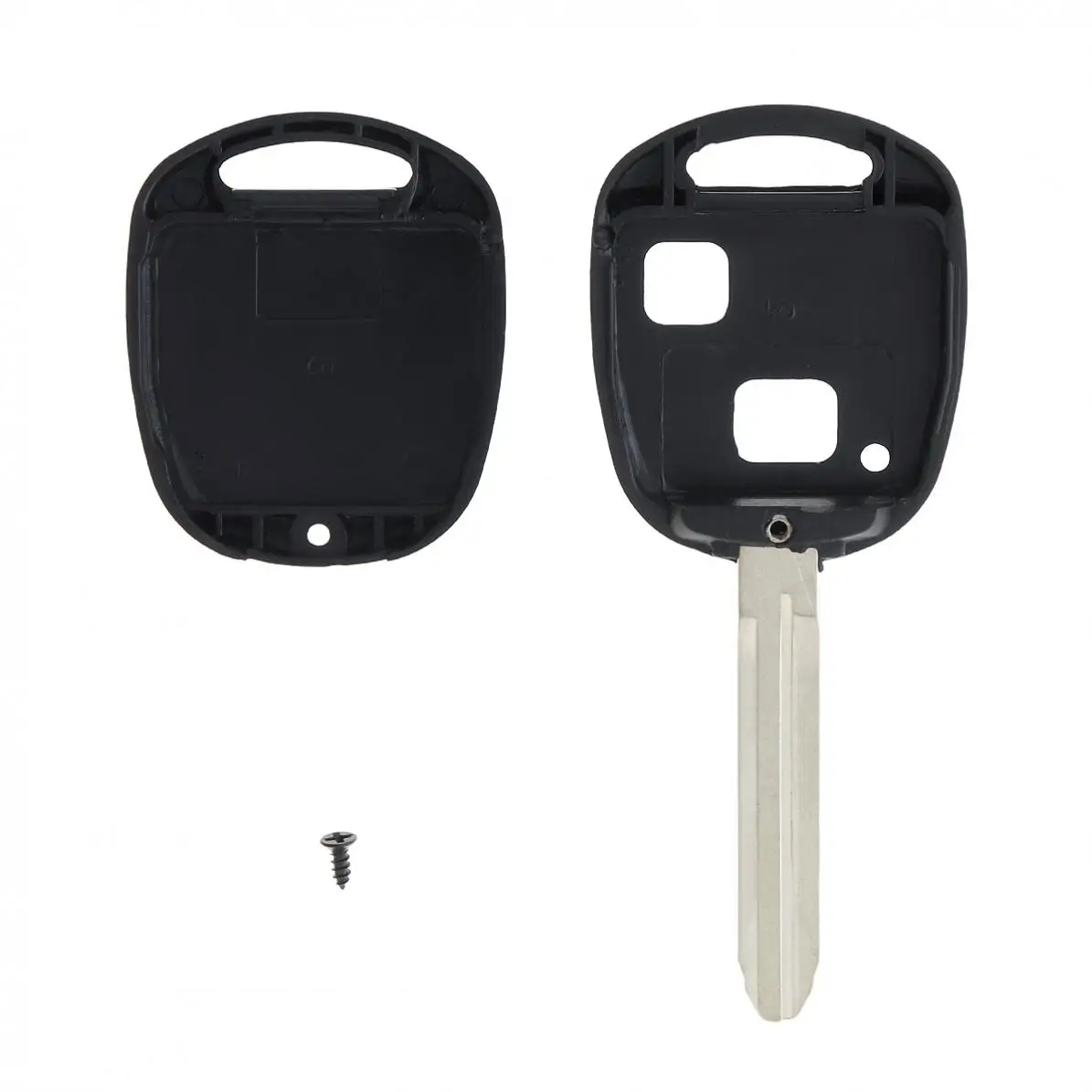 1 Pc Portable 2 Buttons Plastic Black Car Key Shell Car Key Case Replacement Key Fit for Toyota Corolla RAV4 Prado Fit for Yaris