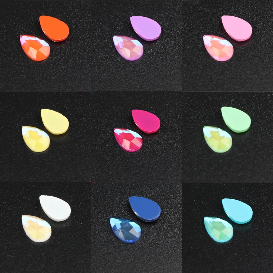 

30pcs Nail Art Decorations Stone Mocha Color Water Drop Crystals Rhinestone for 3D Manicure Stud Nail Accessories New