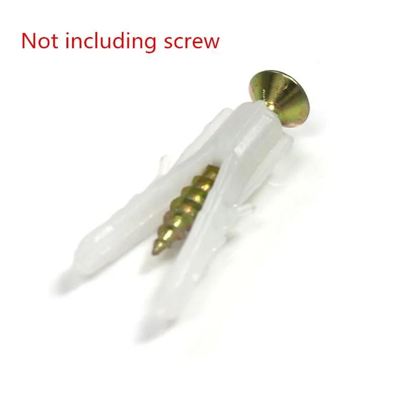 luchang 500pcs Anti-skid plastic expansion tube M6 plastic casing plastic expansion screws nylon bulge anchor the rubber plug